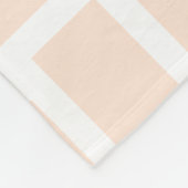 Weiß- und Pfirsichfarben-Design Fleecedecke (Ecke)