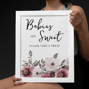 Weiß und Pflaumenblüten sind süße Zeichen Poster