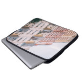 WEISS UND PINK GEBÄUDE LAPTOPSCHUTZHÜLLE (Vorne Knopf)