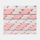 WEISS UND PINK KONKRETES GEBÄUDE FLEECEDECKE (Vorderseite (Horizontal))