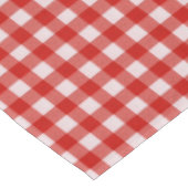 Weiß und Red Gingham Pattern | Baumwolle geprüft Tischdecke (Schrägansicht)