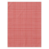 Weiß und Red Gingham Pattern | Baumwolle geprüft Tischdecke (Vorderseite)