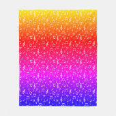 Weiß und Regenbogen Musical Fleecedecke (Vorderseite)