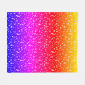Weiß und Regenbogen Musical Fleecedecke (Vorderseite (Horizontal))