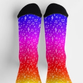 Weiß und Regenbogen Musical Socken (Oben)