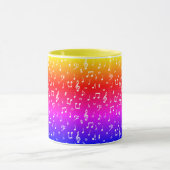 Weiß und Regenbogen Musical Tasse (Zentrum)