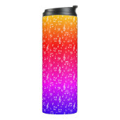 Weiß und Regenbogen Musical Thermosbecher (Nach links gedreht)