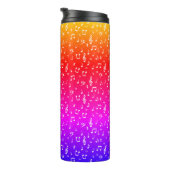 Weiß und Regenbogen Musical Thermosbecher (Nach rechts gedreht)