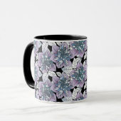 Weiß und rosa Blütenharmonie Tasse (Vorderseite Links)