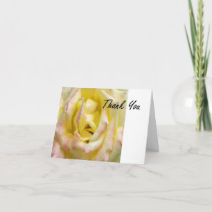 Weiß und Rosa Dankbarkeit Karte