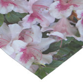 Weiß und rosa gesprenkelte Rhododendren Kurzer Tischläufer (Ecke)