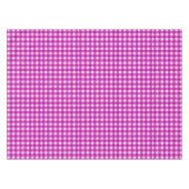 Weiß und rosa Gingham-Muster | Baumwolle geprüft Tischdecke (Vorderseite (Horizontal))