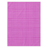 Weiß und rosa Gingham-Muster | Baumwolle geprüft Tischdecke (Vorderseite)