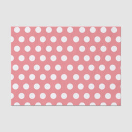 Weiß und rosa große mittelgroße Polka-Dot-Party Seidenpapier