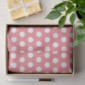 Weiß und rosa große mittelgroße Polka-Dot-Party Seidenpapier (Geschenk)