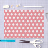 Weiß und rosa große mittelgroße Polka-Dot-Party Seidenpapier (Handwerk)