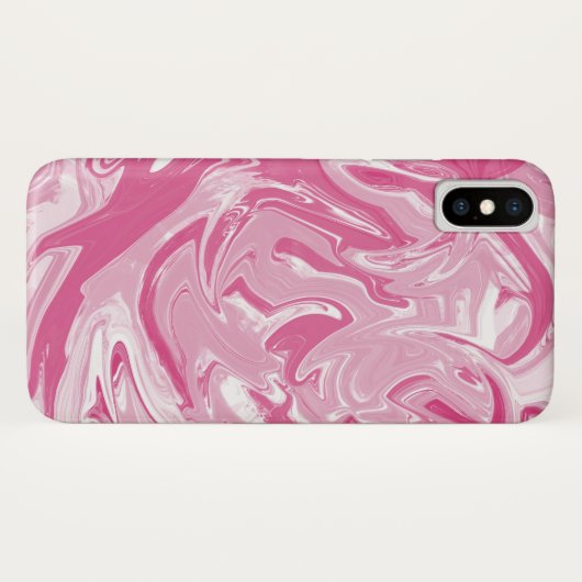 weiß und rosa Marmor Case-Mate iPhone Hülle (Rückseite (Horizontal))