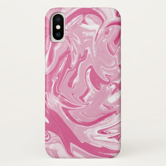 weiß und rosa Marmor Case-Mate iPhone Hülle (Rückseite)