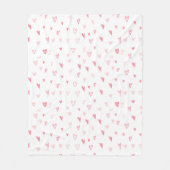 Weiß und Rosa Moderne Liebe Herzlich Willkommen im Fleecedecke (Vorderseite)