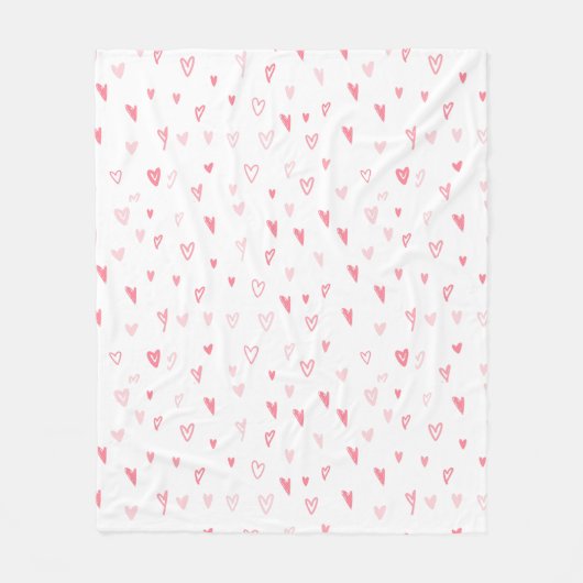 Weiß und Rosa Moderne Liebe Herzlich Willkommen im Fleecedecke (Vorderseite)