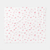 Weiß und Rosa Moderne Liebe Herzlich Willkommen im Fleecedecke (Vorderseite (Horizontal))