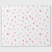 Weiß und rosa Moderne Liebe Herzlich Willkommen im Geschenkpapier (Flach)