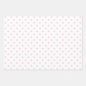 Weiß und rosa Pastellfarben Polka Dot Mix Geschenkpapier Set (Vorderseite 2)
