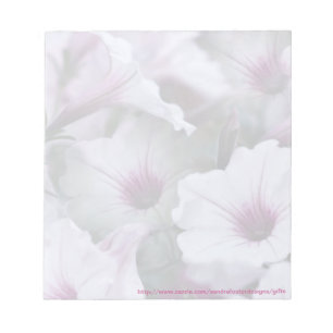 Weiß und rosa Petunias (Pad) Notizblock