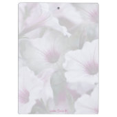 Weiß und rosa Petunias-Zwischenablage Klemmbrett (Rückseite)