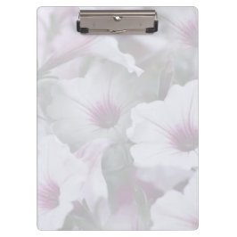 Weiß und rosa Petunias-Zwischenablage Klemmbrett