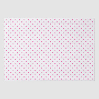 Weiß und rosa Polka Dot Birthday Seidenpapier