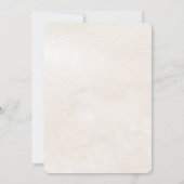 Weiß und rosa Spanisches Hochzeitsbeige Einladung (Rückseite)