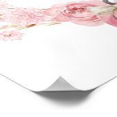 Weiß und rosa wie groß ist die Mama Bauch-Zeichen Poster (Ecke)