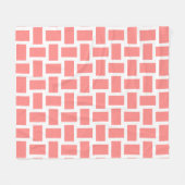 Weiß und Rose Pastellfarben Fleecedecke (Vorderseite (Horizontal))