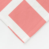 Weiß und Rose Pastellfarben Fleecedecke (Ecke)