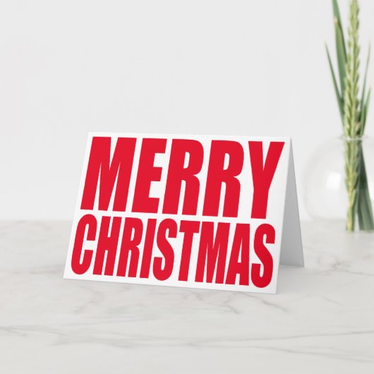 Weiß und rot Big Block Frohe Weihnachten (Vorderseite)