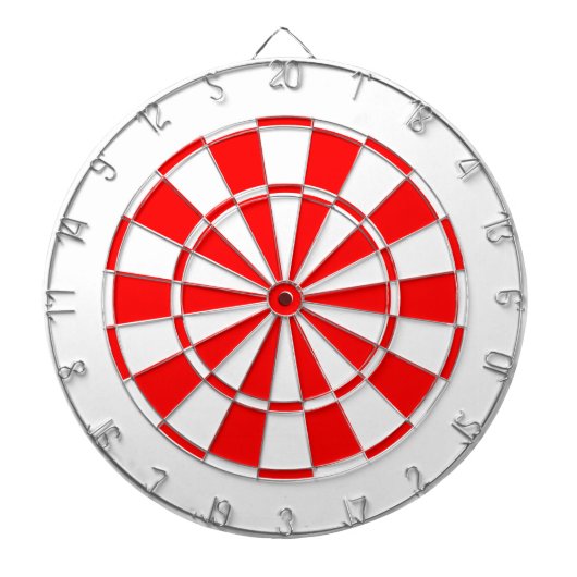 Weiß und Rot Dartscheibe (vorne)
