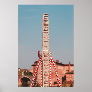 WEISS UND ROT FENSTER POSTER