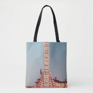 WEISS UND ROT FENSTER TASCHE