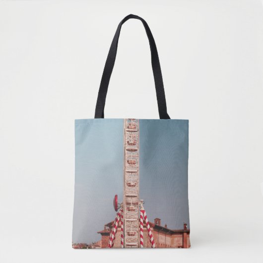 WEISS UND ROT FENSTER TASCHE (Vorderseite)