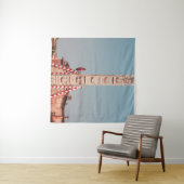 WEISS UND ROT FENSTER WANDTEPPICH (Beispiel (Horizontal))