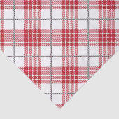 Weiß und rot mit karierten Akzenten Seidenpapier (Detail)