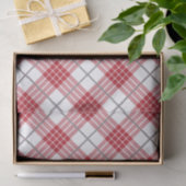 Weiß und rot mit karierten Akzenten Seidenpapier (Geschenk)