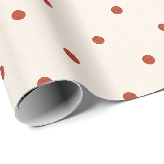 Weiß und rot Muster Dos Weihnachten Geschenkpapier (Rolleneckpunkt)