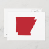 Weiß und Rot nach Arkansas Ankündigung Postkarte (Vorne/Hinten)