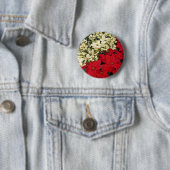 Weiß und rot Poinsettias I Holiday Floral Button (Beispiel)