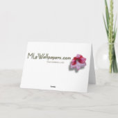 Weiß und rot Poinsettias I Holiday Floral Dankeskarte (Rückseite)