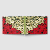 Weiß und rot Poinsettias I Holiday Floral Gästebuch (Voll)