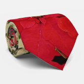 Weiß und rot Poinsettias I Holiday Floral Krawatte (Gerollt)