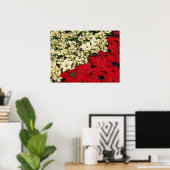 Weiß und rot Poinsettias I Holiday Floral Poster (Heimbüro)